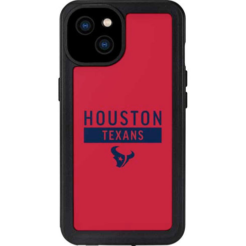 NFL Houston Texans Red Performance Series iPhone 15 Plus Waterproof Case